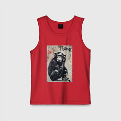 Майка детская хлопок Style monkey, цвет: красный