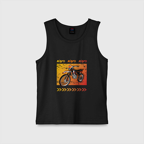 Детская майка Kayo эндуро мотоцикл / Черный – фото 1
