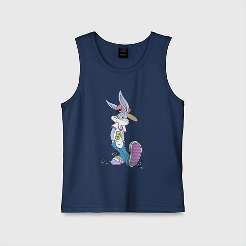 Детская майка Bugs Bunny in the sneakers / Тёмно-синий – фото 1