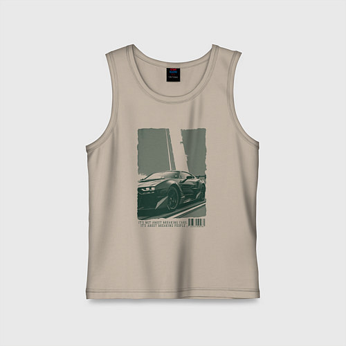 Детская майка Постер спорткара / Миндальный – фото 1