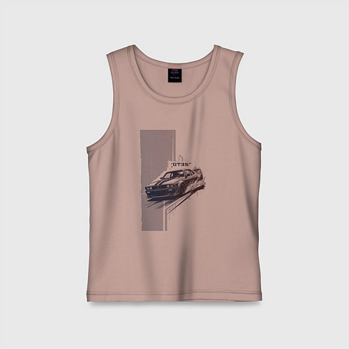 Детская майка Спорткар для уличной гонки / Пыльно-розовый – фото 1