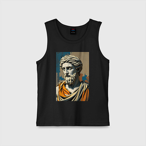 Детская майка Античная статуя в теплых тонах / Черный – фото 1