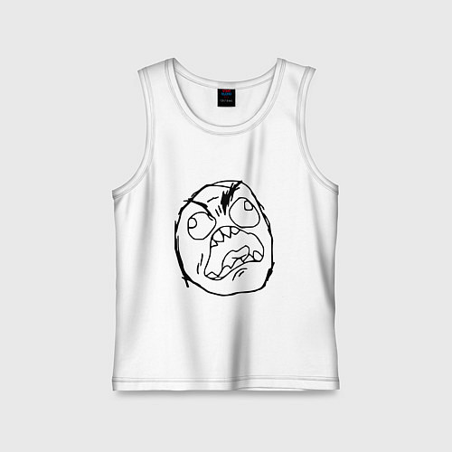 Детская майка Рейдж фейс мем / Белый – фото 1