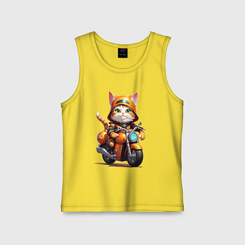 Детская майка Мотокотик / Желтый – фото 1
