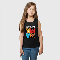 Майка детская хлопок Bad boys, цвет: черный — фото 2