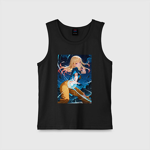 Детская майка Марин Китагава косплей Dragon Ball / Черный – фото 1