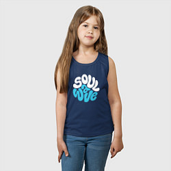Майка детская хлопок Волна души, цвет: тёмно-синий — фото 2