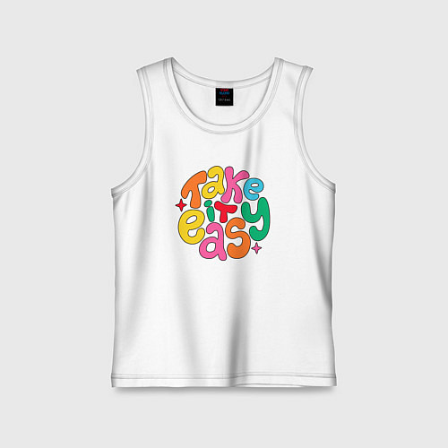 Детская майка Будь проще / Белый – фото 1