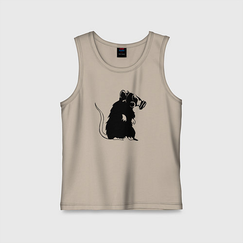 Детская майка Gas rat / Миндальный – фото 1