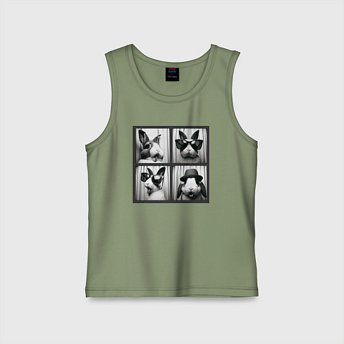 Детская майка Кролик в фотобудке / Авокадо – фото 1