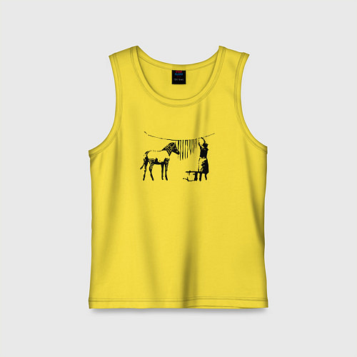 Детская майка Banksy zebra / Желтый – фото 1