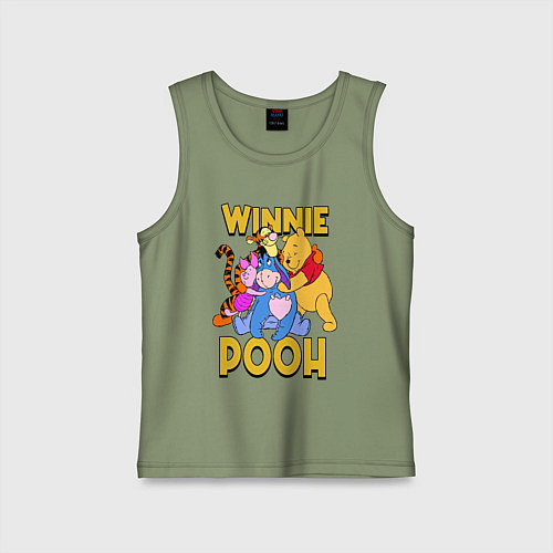 Детская майка Winnie Pooh hugs / Авокадо – фото 1