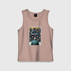 Майка детская хлопок Микки 17, цвет: пыльно-розовый