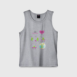 Майка детская хлопок Комикс про семечку, или история одной бобовой, цвет: меланж