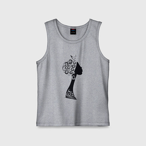 Детская майка Black woman / Меланж – фото 1