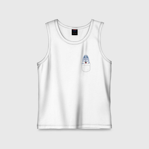 Детская майка Wolf Chan in pocket / Белый – фото 1