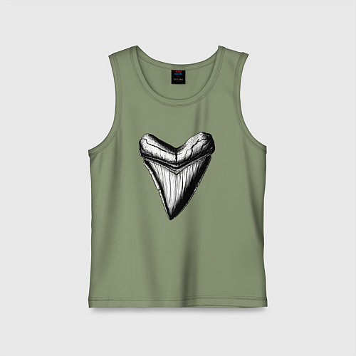 Детская майка Зуб мегалодона / Авокадо – фото 1