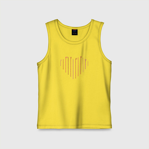 Детская майка Любовь на сердце / Желтый – фото 1