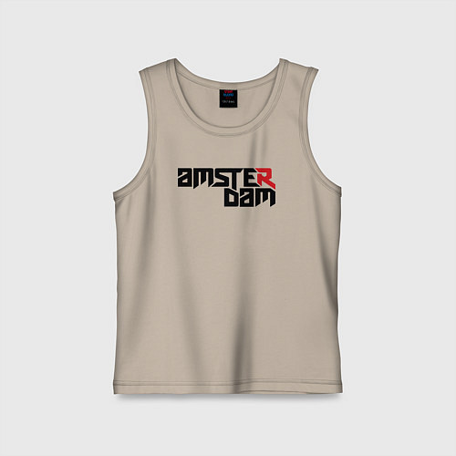 Детская майка Amsterdam city / Миндальный – фото 1