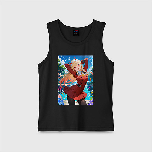 Детская майка Марин Китагава косплей 002 Darling in the Franxx / Черный – фото 1