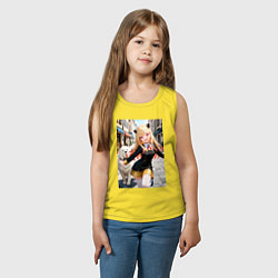 Майка детская хлопок Марин Китагава косплей Ани Форджер, цвет: желтый — фото 2