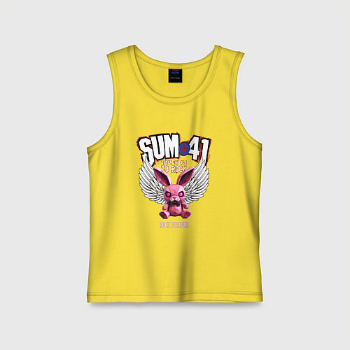 Детская майка Sum 41 розовый кролик / Желтый – фото 1