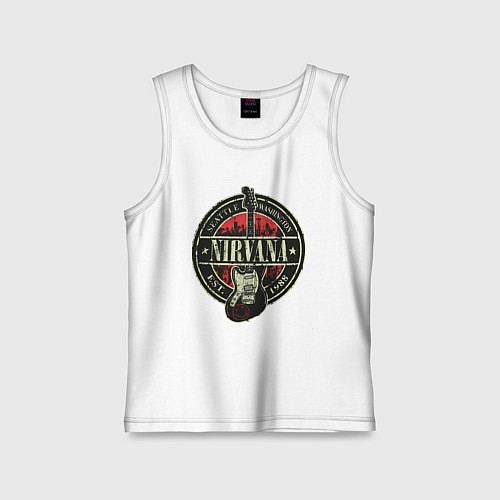 Детская майка Нирвана гранж / Белый – фото 1
