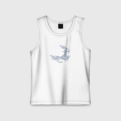 Детская майка Карпы кои в стиле де Жуи / Белый – фото 1