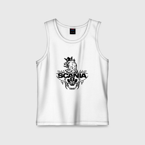 Детская майка Scania V8 / Белый – фото 1