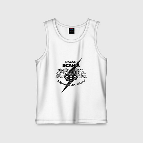 Детская майка Scania всегда вовремя / Белый – фото 1