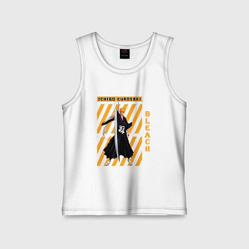 Детская майка Блич Kurosaki Ichigo меч / Белый – фото 1