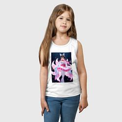 Майка детская хлопок Лиса танцует в платье, цвет: белый — фото 2