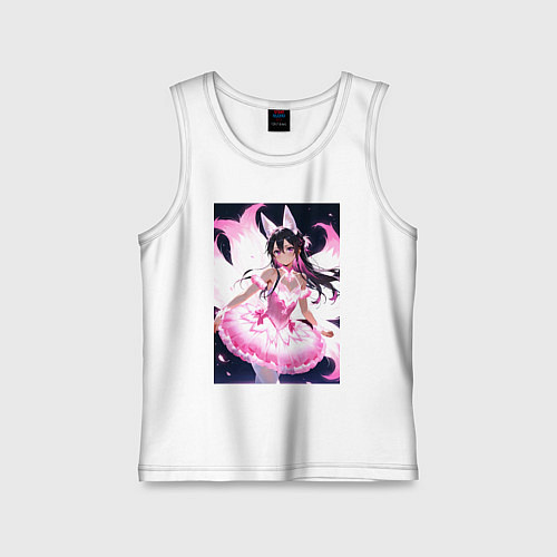 Детская майка Лиса танцует в платье / Белый – фото 1