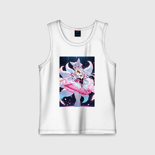 Детская майка Лиса танцует в платье / Белый – фото 1