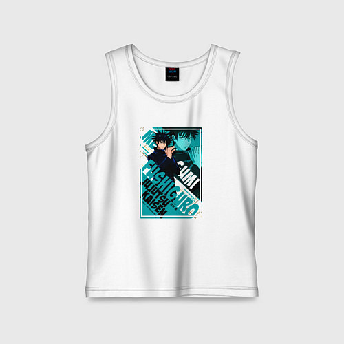 Детская майка Мегуми фусигуро кайсен / Белый – фото 1