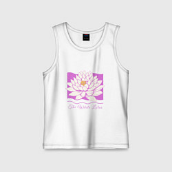 Майка детская хлопок The white lotus, цвет: белый