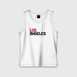Майка детская хлопок USA Los Angeles, цвет: белый