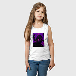 Майка детская хлопок Самурай лазер из глаз, цвет: белый — фото 2