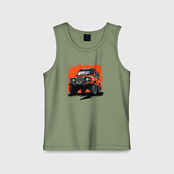 Майка детская хлопок Jeep road, цвет: авокадо