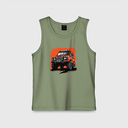 Детская майка Jeep road / Авокадо – фото 1
