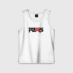 Майка детская хлопок Paris, цвет: белый