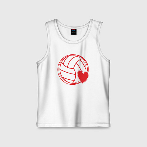 Детская майка Volley love / Белый – фото 1