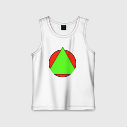 Майка детская хлопок Треугольник в круге, цвет: белый