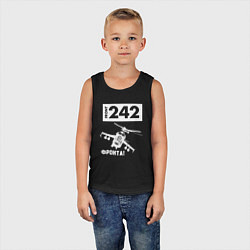 Майка детская хлопок Front 242 - фронта, цвет: черный — фото 2