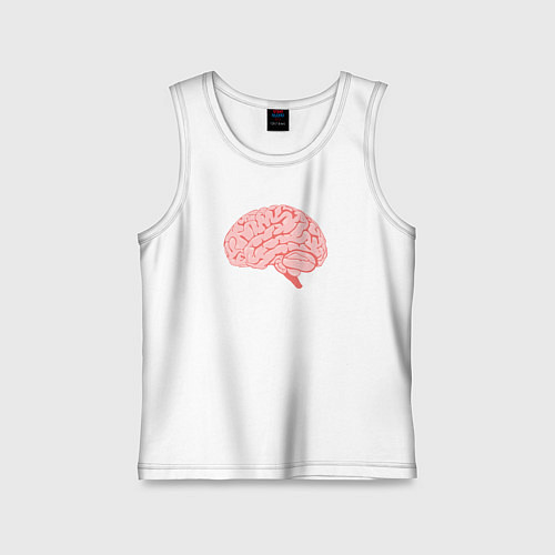 Детская майка Мозг иллюстрация / Белый – фото 1