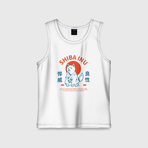 Детская майка Сиба ину , Японский стиль / Белый – фото 1