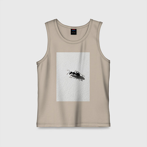 Детская майка Муравей и тень на бумаге / Миндальный – фото 1