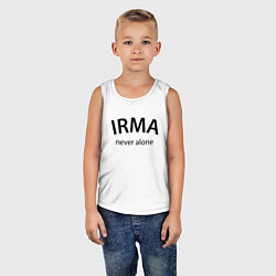 Майка детская хлопок Irma never alone - motto, цвет: белый — фото 2