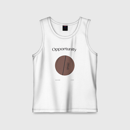 Детская майка Баскетбол спорт возможностей / Белый – фото 1