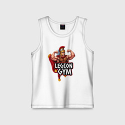 Майка детская хлопок Legion gym, цвет: белый
